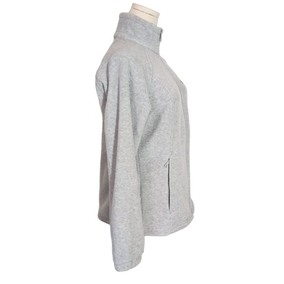 Columbia Light Grey Full Zip Long Sleeve Fleece Jacket Women's Size M - Picture 2 of 13